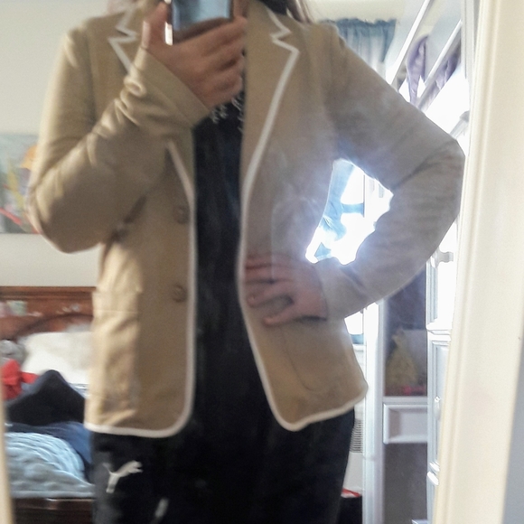 WOMENS BLAZER SIZE XS STRETCH BEUGE - Picture 3 of 8